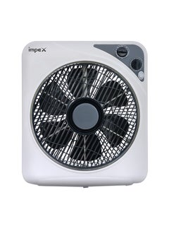 Impex 12 Inch Box Fan BF 7512 Powerful Cooling With 3 Speed Modes, Timer, Child Safety Grill, Copper Motor BF 7512 White  - Image 1