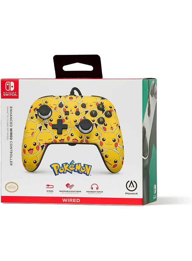 باور أيه - وحدة التحكم السلكية المحسنة PowerA لجهاز Nintendo Switch - Pikachu Moods - Image 1