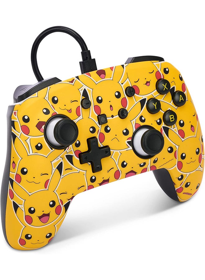 باور أيه - وحدة التحكم السلكية المحسنة PowerA لجهاز Nintendo Switch - Pikachu Moods - Image 1