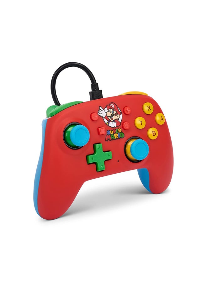 باور أيه - وحدة التحكم السلكية PowerA Nano لجهاز Nintendo Switch - Mario Bros.، بيئة عمل مريحة، مرخصة رسميًا لجهاز Nintendo Switch وNintendo Switch Lite - Image 1