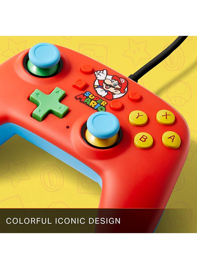 باور أيه - وحدة التحكم السلكية PowerA Nano لجهاز Nintendo Switch - Mario Bros.، بيئة عمل مريحة، مرخصة رسميًا لجهاز Nintendo Switch وNintendo Switch Lite - Image 1