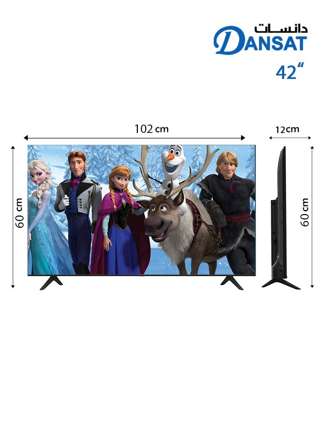 Dansat 42 Inch LED Smart Android TV FHD With FREE Wall mount, refresh rate 60 HZ Model (2022) DTD42BF Black DTD42BF Black  - Image 4