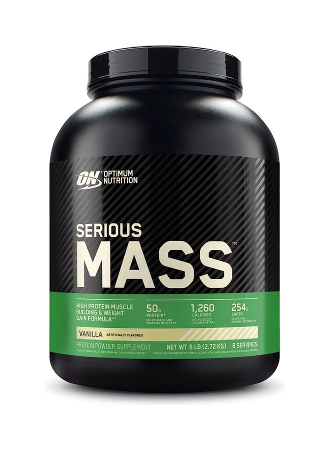 أوبتيموم نيوتريشن مسحوق بروتين Serious Mass Weight Gainer بنكهة الفانيليا 2.73 كجم - Image 1