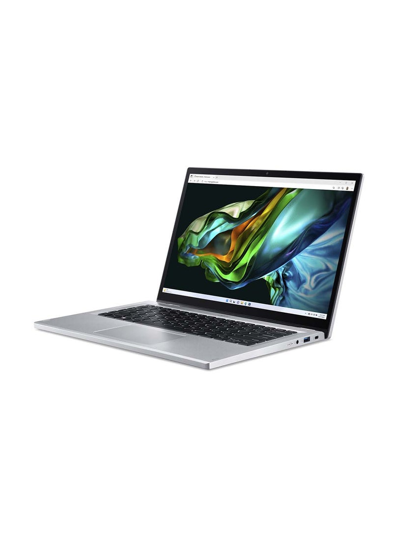 Acer - Aspire 3 Spin 14 Convertible Notebook With 14-Inch Display, Core i3-N305 Processor/8GB LPDDR5 RAM/128GB SSD Storage/Intel UHD Graphics/Windows 11 English/Arabic Pure Silver - Image 1