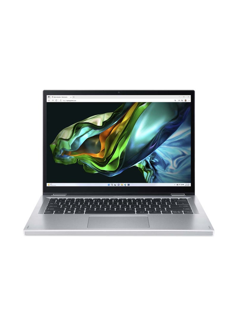 Acer - Aspire 3 Spin 14 Convertible Notebook With 14-Inch Display, Core i3-N305 Processor/8GB LPDDR5 RAM/128GB SSD Storage/Intel UHD Graphics/Windows 11 English/Arabic Pure Silver - Image 1