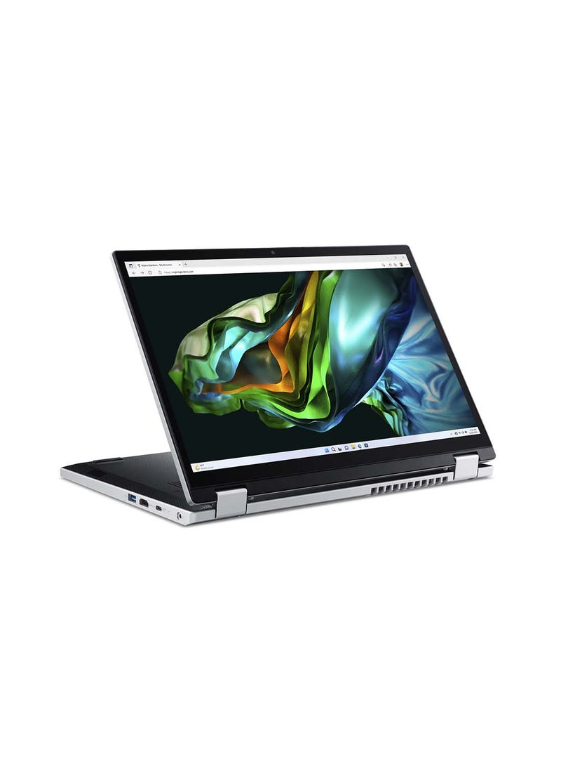 Acer - Aspire 3 Spin 14 Convertible Notebook With 14-Inch Display, Core i3-N305 Processor/8GB LPDDR5 RAM/128GB SSD Storage/Intel UHD Graphics/Windows 11 English/Arabic Pure Silver - Image 1