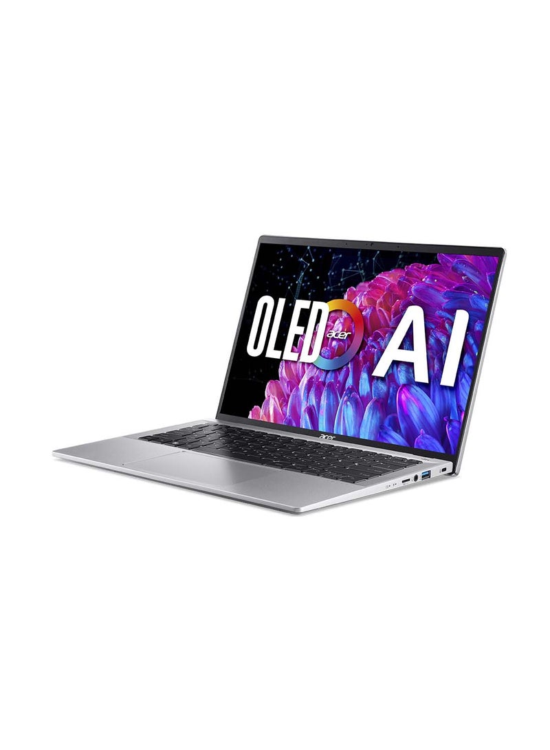 Acer - Swift Go SFG14 Ultra-Thin Notebook With 14-Inch Display, Core i7-1355U Processor/16GB LPDDR5 RAM/1TB SSD Storage/Intel Iris XE Graphics/Windows 11 Home English/Arabic Pure Silver - Image 1