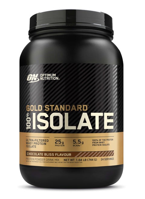 Gold Standard 100% Isolate, 25 Grams of Protein, Hydrolyzed And Ultra-Filtered Whey Protein Isolate - Chocolate Bliss, 1.64 Lbs , 24 Servings (744 G)