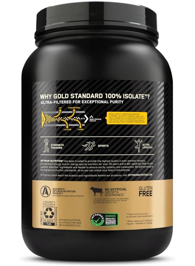 Optimum Nutrition Gold Standard 100% Isolate, 25 Grams of Protein, Hydrolyzed And Ultra-Filtered Whey Protein Isolate - Chocolate Bliss, 1.64 Lbs, 24 Servings (744 G) - Image 5