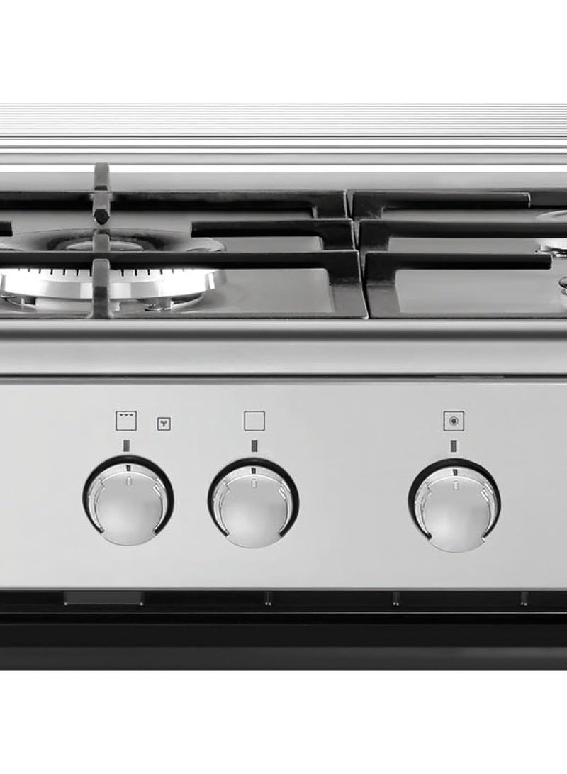 Electrolux 60x60cm Freestanding Cooker, Full Gas Cooking Range with 4 Burners, Cast iron pan support, XXL Oven with Fan, Automatic Ignition & Thermocouple Safety EKG613A1OX Stainless steel - Image 4
