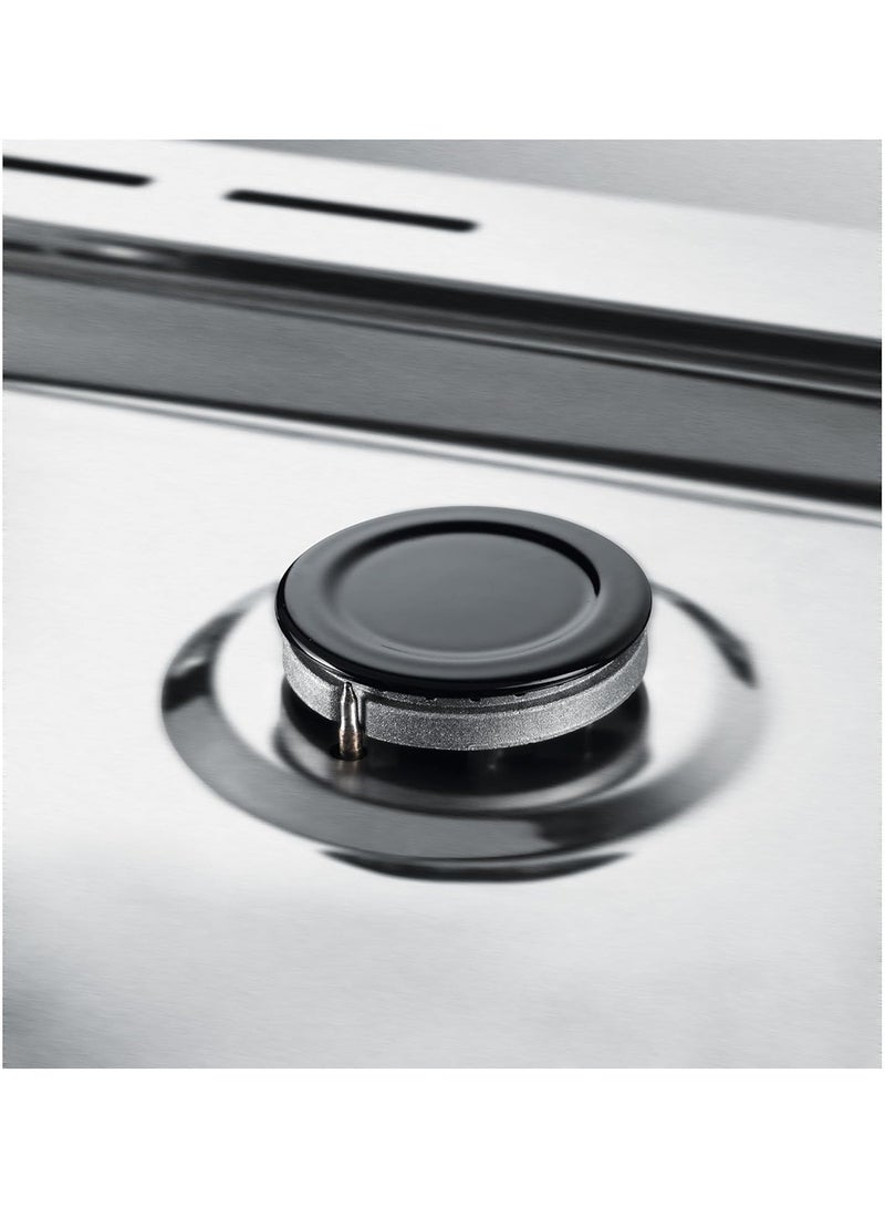 Electrolux 60x60cm Freestanding Cooker, Full Gas Cooking Range with 4 Burners, Cast iron pan support, XXL Oven with Fan, Automatic Ignition & Thermocouple Safety EKG613A1OX Stainless steel - Image 5