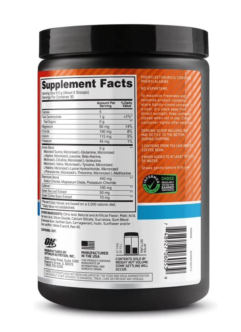 Optimum Nutrition Amino Energy Plus Electrolytes Powder 30 Servings - Image 3