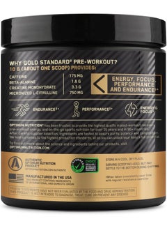 Optimum Nutrition Gold Standard PreWorkout Fruit Punch 300 Grams, 30 Servings  - Image 2