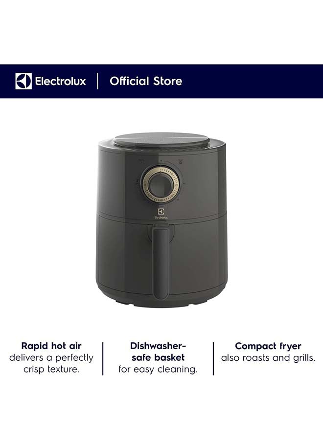 Electrolux - 3L Compact Air Fryer With Timer And Temperature Control For Frying Without Oil, Roasting, Grilling And Baking, Rapid Hot Air Technology, Dishwasher Safe Detachable Basket For Easy Cleaning 3 L 1350 W E6AF1-220K Pebble Grey - Image 1