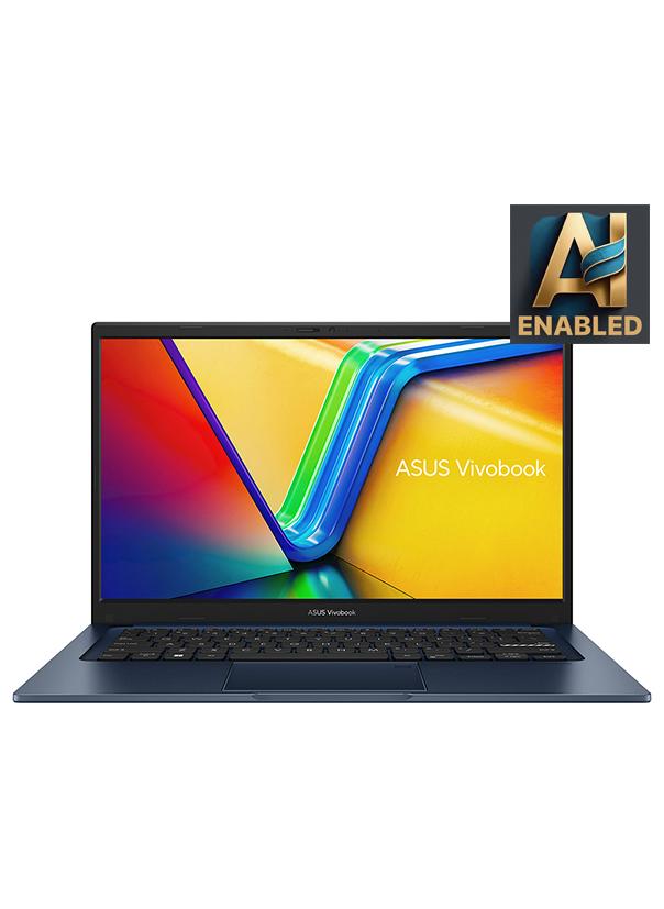 ASUS (Upgraded Version) Vivobook 14 X1404VA-EB214W Slim Laptop, i7-1355U 8GB 512GB PCIE G3 SSD, Intel UMA, WIN11 HOME, 14-inch, HD Webcam, Fingerprint, Backlit / Quiet Blue / Quiet Blue English/Arabic Quiet Blue - Image 1