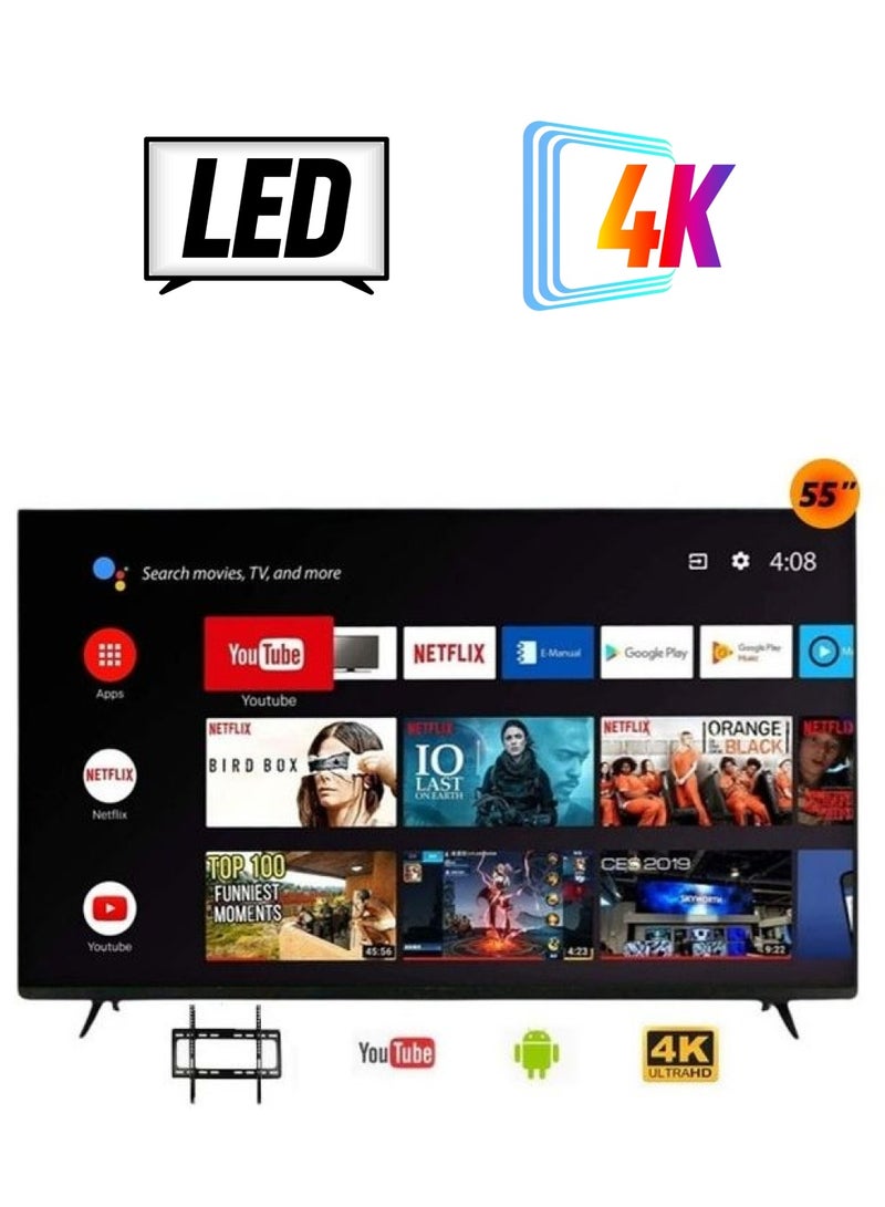 Dansat 55 inch 4K tv smart android screen DTD55BU Black  - Image 1