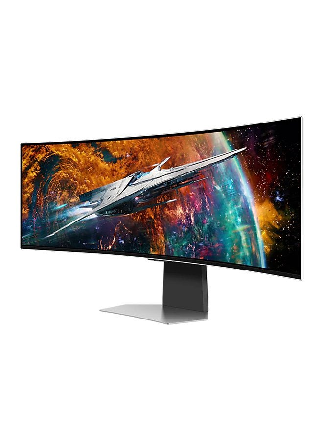 سامسونج شاشة ألعاب Odyssey OLED UltraWide 49 بوصة 240 هرتز 0.03 مللي ثانية، مركز الألعاب، Tizen، 1800R، FreeSync Premium Pro، Adaptive-Sync، الوصول عن بعد، Bixby، Game Bar 2.0، Adaptive Sound Pro (5W x 2ch)، G9 G95SC - Image 4