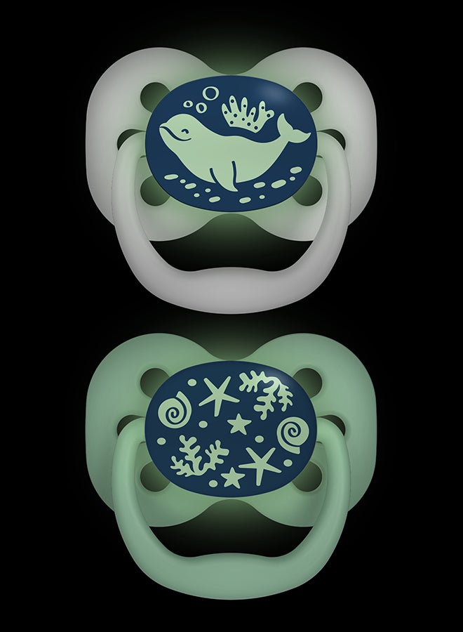 Dr. Brown’s - Advantage Pacifier - Stage 1, Glow In The Dark, 2-Pack - Image 1