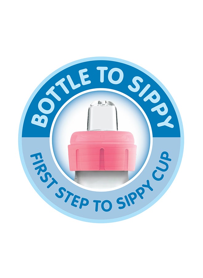 Dr. Brown’s 8 Oz/250 Ml Anti-Colic Pp Narrow Sippy Spout Bottle, Flamingo, 1-Pack - Image 3