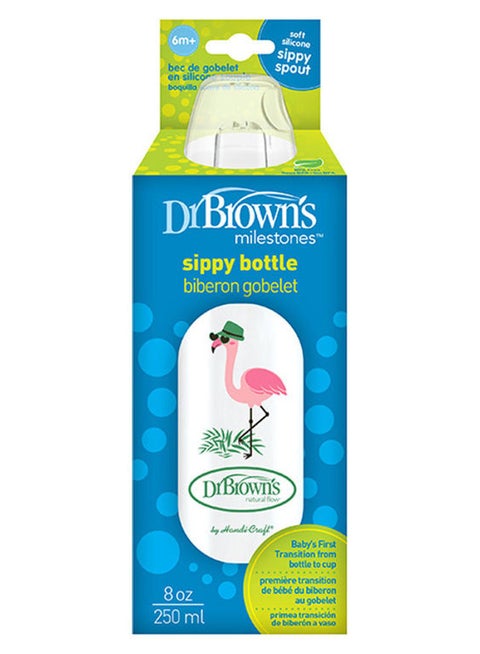 زجاجة بفوهة ضيقة مضادة للمغص سعة 8 أونصة/250 مل، فلامنغو، عبوة واحدة