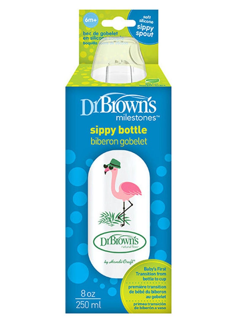 دكتور براونز زجاجة بفوهة ضيقة مضادة للمغص سعة 8 أونصة/250 مل، فلامنغو، عبوة واحدة - Image 1