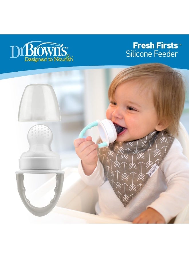 Dr. Brown’s Fresh Firsts Silicone Feeder - Mint, 1-Pack  - Image 5