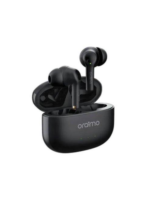 FreePods 3C ENC Calling Noise Cancellation , powerful bass 4 mics , Long Playtime True Wireless Earbuds IPX5-Water Resistant, Via App Black