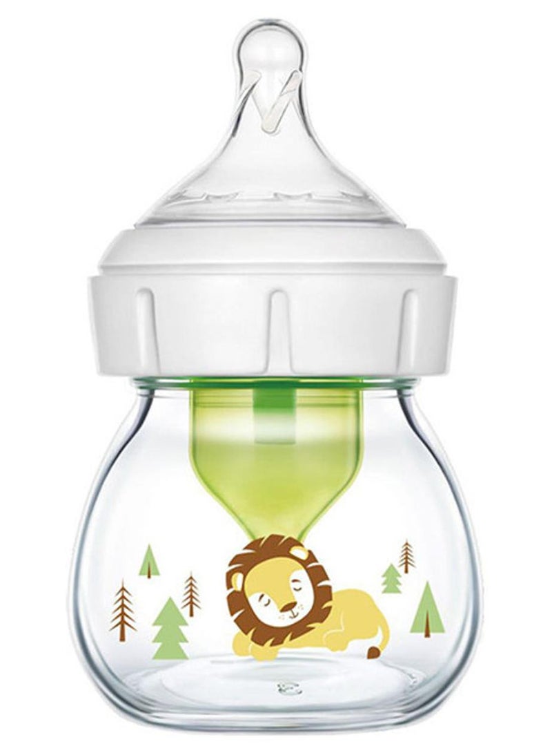 دكتور براونز 2 أونصة/60 مل خيارات مضادة للمغص من الزجاج WN + زجاجة مع ديكور الأسد مع حلمة الخدج، عبوة واحدة - Image 1