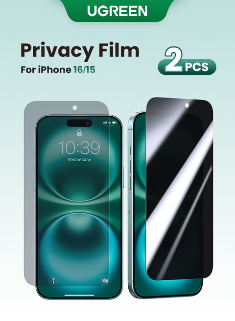 iPhone 16 15 Privacy Screen Protector. Easy Installation With Alignment Frame. Anti-Drop And Anti-scratch. Case Friendly, 28°Anti-Spy Anti-Fingerprint, Bubble Free Anti-Spy Protector Grey