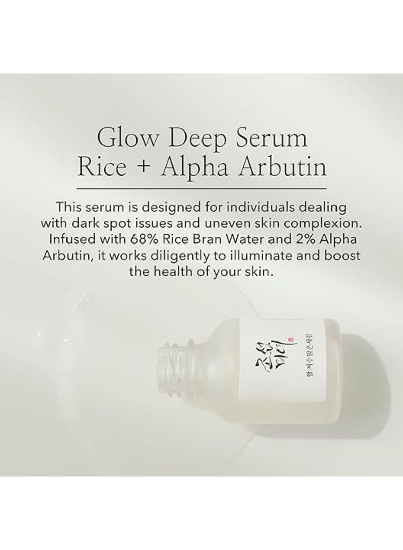 Beauty of Joseon - Glow Deep Serum Rice Alpha-Arbutin, Dark Spot Discoloration Correction for Uneven Dull Skin Tone, Daily Korean Skin Care for Men and Women 30ml, 1 fl.oz 30ml - Image 1