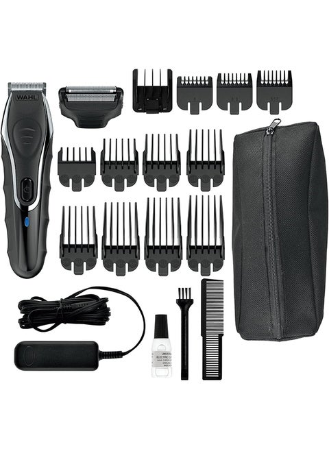 WAHL Aqua Groom 10-in-1 Multigroomer for Men | Showerproof Rechargeable Trimmer with Advanced Lithium Power | Self-Sharpening Precision Blades | 17 Cutting Lengths (9899-027) Black