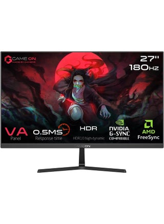 شاشة ألعاب 27 بوصة FHD، 180 هرتز، 0.5 مللي ثانية، HDMI 2.0 (متوافقة مع المزامنة التكيفية وG-Sync) Fast VA، GOPS27180VA - pnsku/N53420421A/45/_/1727193682/9143a85b-c4ce-45c6-9db3-3785ae9762ba