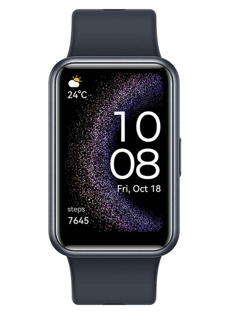 هواوي ساعة ذكية من WATCH FIT إصدار خاص، شاشة AMOLED عالية الدقة مقاس 1.64 بوصة، نظام تحديد المواقع العالمي المدمج، تتبع النوم العلمي، ردود سريعة لتطبيقات الطرف الثالث، متوافقة مع أجهزة Android وiOS، أسود نجمي - Image 1