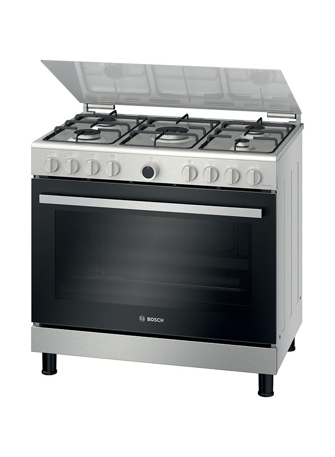 BOSCH Freestanding 5-Burner Gas Cooker HGV1F0U59M Stainless Steel/Black  - Image 1