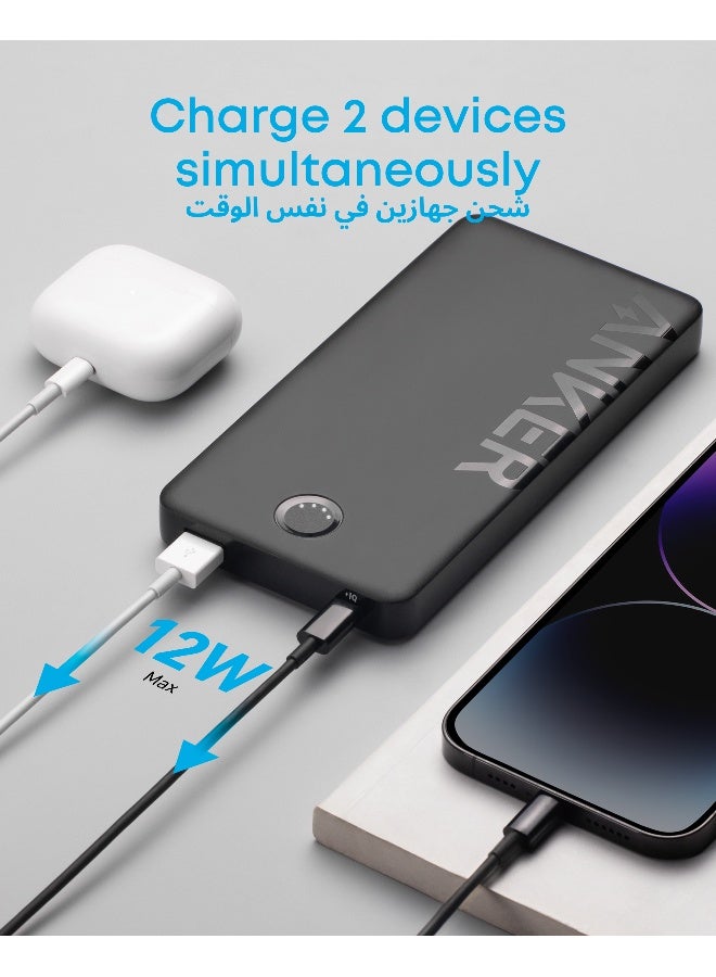 Anker 323 USB-C Power Bank, 10,000mAh Portable Charger (PowerCore PIQ), High-Capacity Battery Pack for iPhone 16/15/14 Series, Samsung, Huawei, Xiaomi, Redmi, Vivo, Oppo, iPad, Apple Watch and More Black  - Image 3