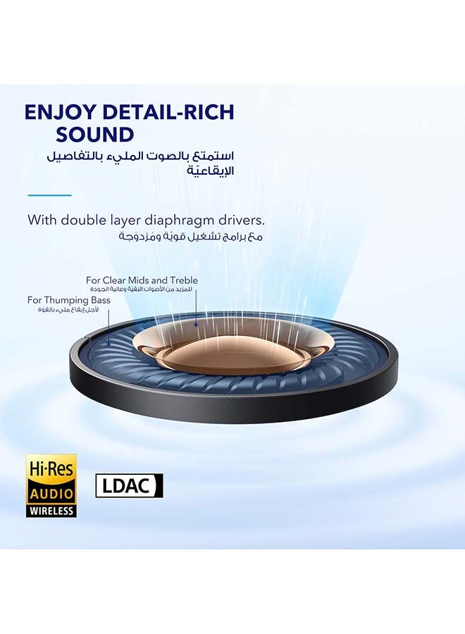 Soundcore Space A40 Adaptive Active Noise Cancelling Wireless Earbuds, Reduce Noise By Up to 98%, Ultra Long 50H Playtime, 10H Single Playtime, Hi-Res Sound, Comfortable Fit, Wireless Charge Black - Image 5