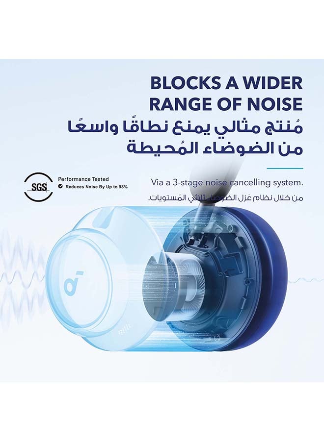 ساوند كور سماعات الرأس Space Q45 المتكيفة مع خاصية إلغاء الضوضاء النشطة، تقلل الضوضاء بنسبة تصل إلى 98%، وقت تشغيل 50 ساعة، التحكم في التطبيق، صوت لاسلكي LDAC عالي الدقة، مكالمات واضحة - Image 3