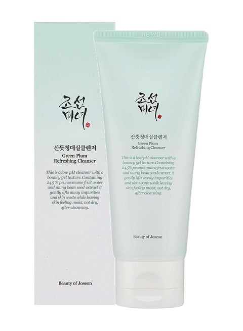 Green Plum Refreshing Cleanser Gel Type Deep Pore Cleansing, Acne Face Wash, Blackhead Remover for All Skin Types, Korean Skincare 100ml, 3.38 fl.oz Clear