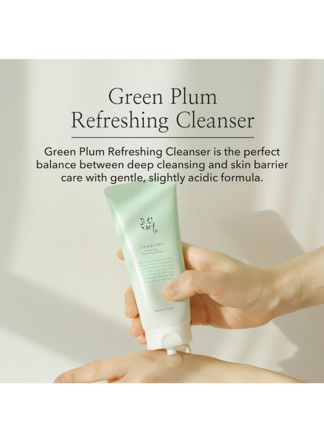 Green Plum Refreshing Cleanser Gel Type Deep Pore Cleansing, Acne Face Wash, Blackhead Remover for All Skin Types, Korean Skincare 100ml, 3.38 fl.oz Clear - https://f.nooncdn.com/p/pnsku/N53421309A/45/_/1707995667/90fbd1c1-0462-44b6-9484-68ceacbb2656.jpg?width=original