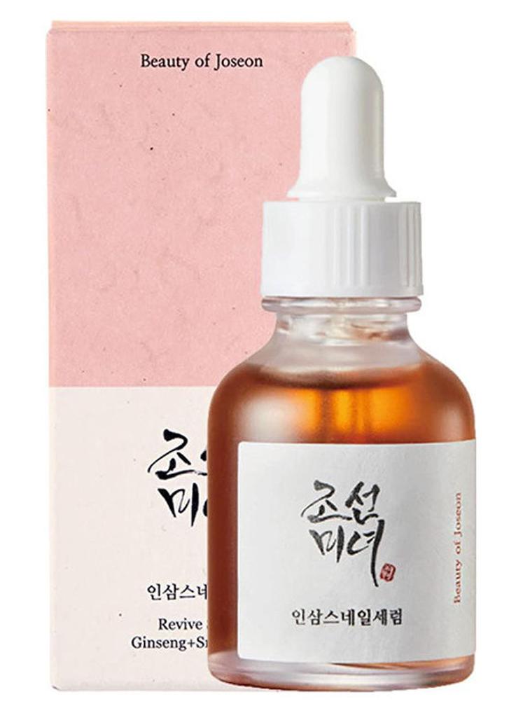 Beauty of Joseon Revive Serum Snail Mucin Ginseng Hydrating Repairing Peptide Facial Moisturizer, Dark Spot Acne Scar Dull Skin Fine Lines, Korean Skin Care for Men and Women, 30ml Red 30ml - Image 1