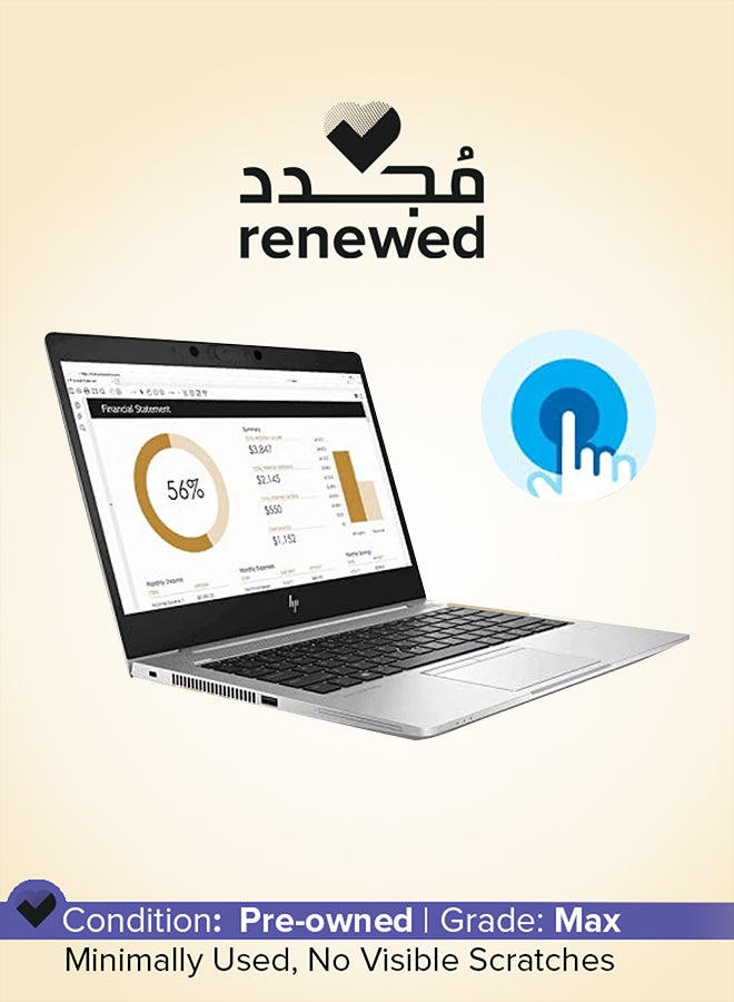 Renewed - EliteBook 840 G6 Laptop With 14 Inch Touch Screen Display,Intel Core i5-8365U/16GB DDR4 RAM/256GB SSD/Windows 11 Silver Silver