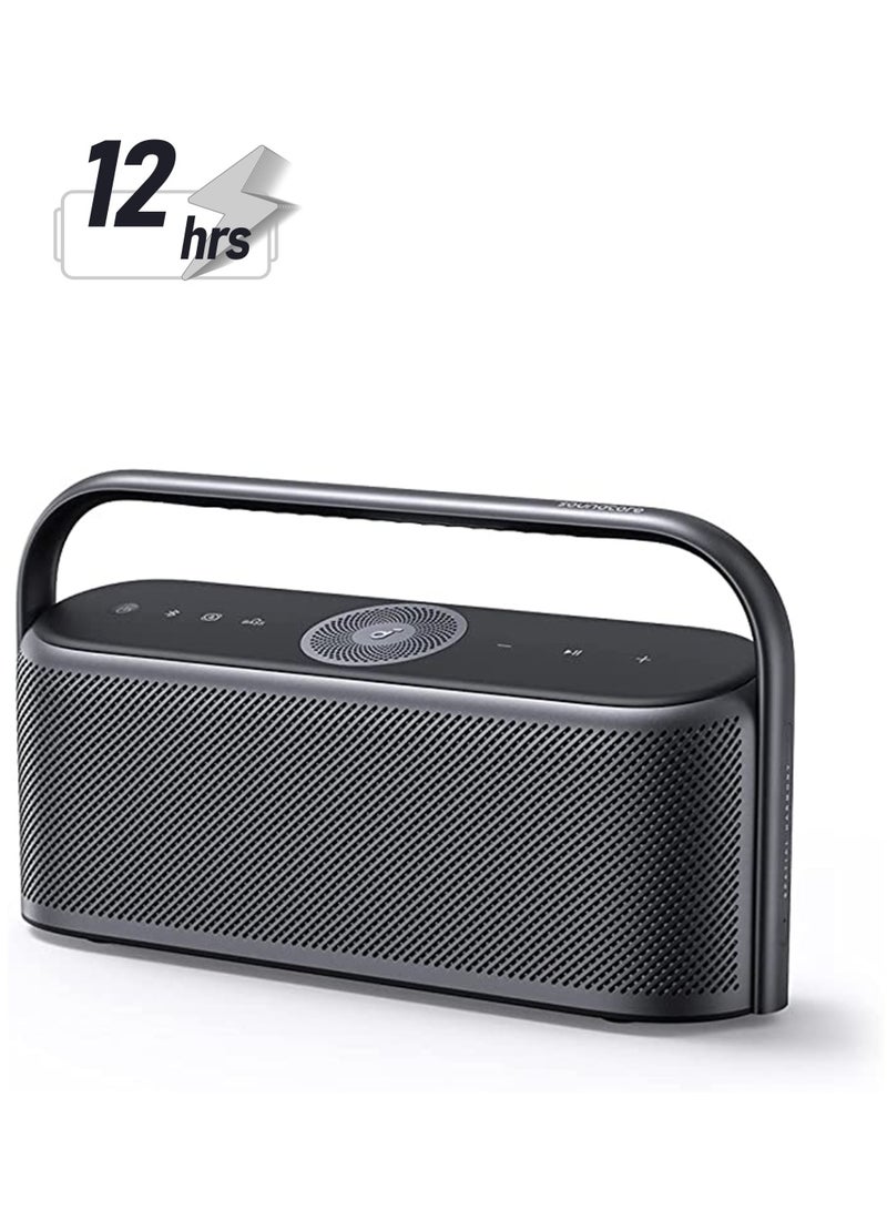 Soundcore - Motion X600 Portable Bluetooth Speaker With Wireless Hi-Res Spatial Audio, 50W Sound, IPX7 Waterproof, 12H Long Playtime, Pro EQ, Built-In Handle, Aux-In Black - Image 1