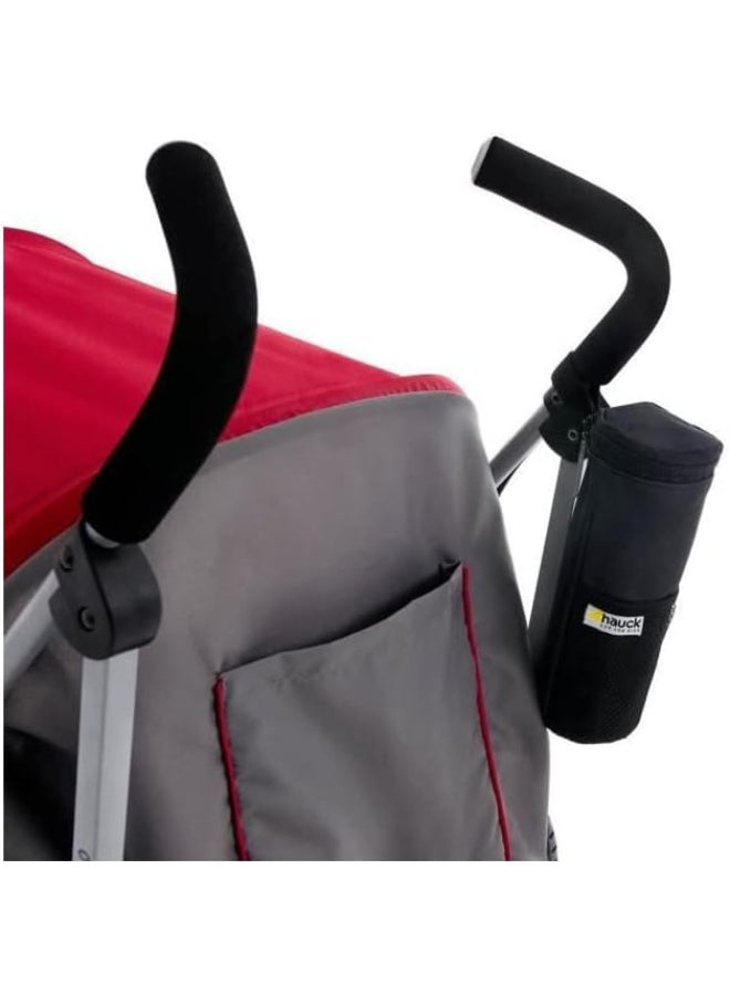 Refresh Me Outdoor Insulated Bottle Bag With Vecro Strap And Mesh Pocket For Pram Stroller Pushchair – Grey