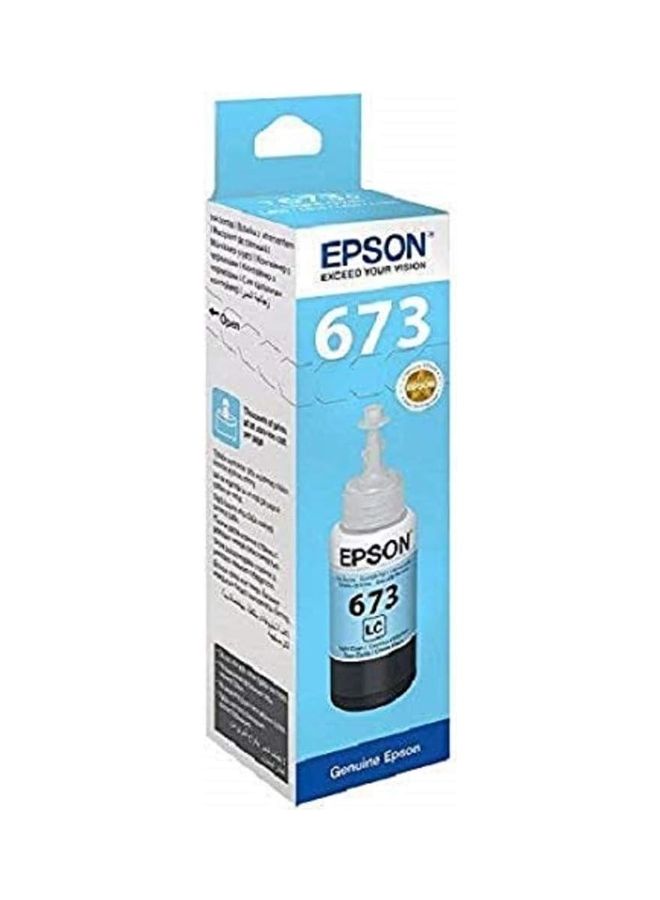 EPSON Eco Tank 673 Ink Bottle - LIGHT CYAN Cyan - Image 1