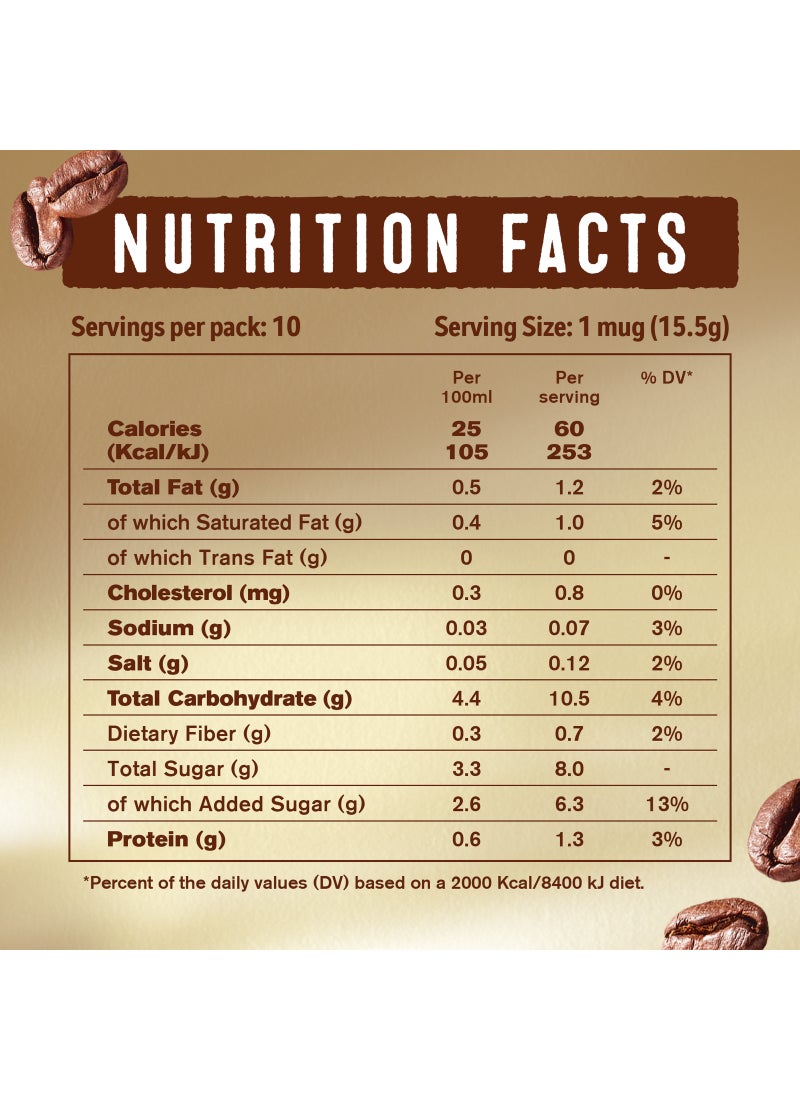 قهوة جولد كابتشينو ميكس 10 ظرف