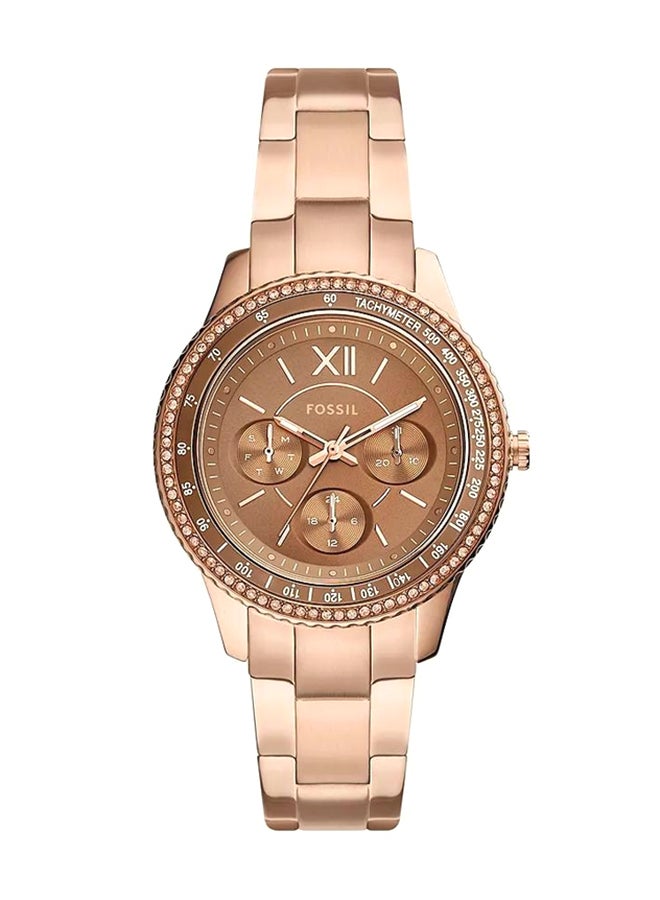 FOSSIL Women's Analog Round Shape Stainless Steel Wrist Watch ES5109 - 37 Mm  - Image 1