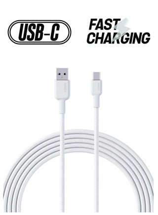 1 M Nylon Braided USB-A to C Cable CB-NAC1 White - pnsku/N53422220A/45/_/1738232872/bfbbaf25-3ec5-4d31-8e9b-25d35d384f79