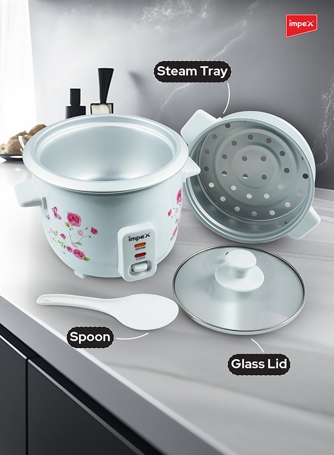 Impex - Electric Rice Cooker With Automatic Cooking And Keep Warm 0.6 L 350 W RC 2805 white - Image 1