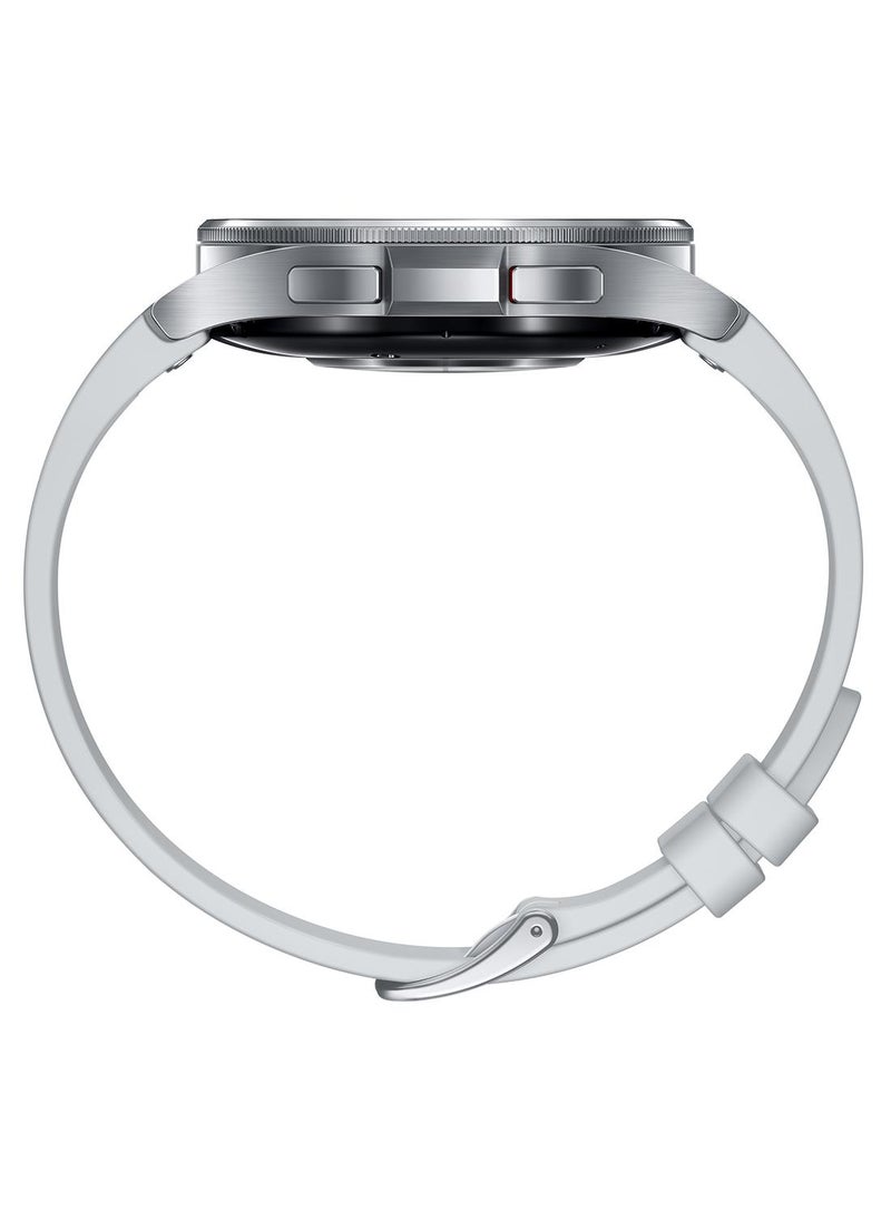 سامسونج ساعة جالاكسي 6 كلاسيك 47 ملم بنظام تحديد المواقع العالمي (GPS) باللون الفضي - Image 5