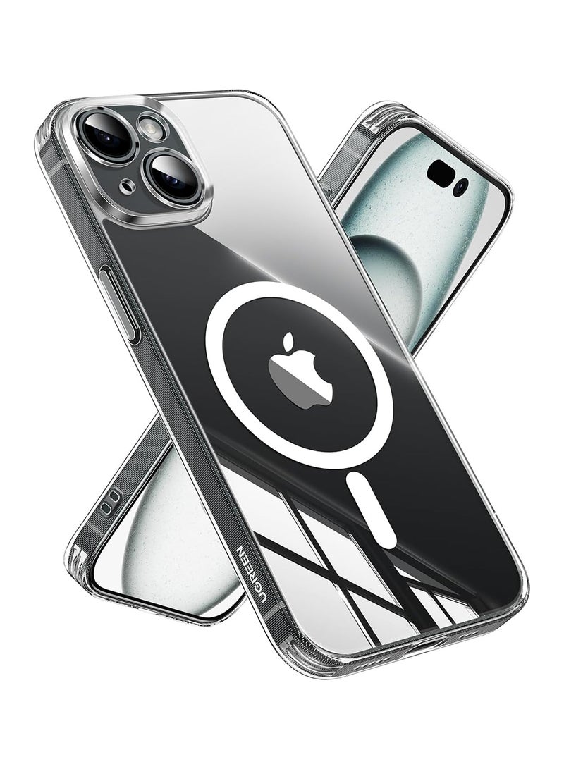 Ugreen - iPhone 15 Plus Magsafe Case Clear【N52 Stronger Magnets】【Shockproof Military-Grade Protection】iPhone 15 Plus Cover Anti-Yellow &Anti-Scratch, Ultra Slim, Magnetic Cover for 15 Plus 6.7inch Clear Clear - Image 1